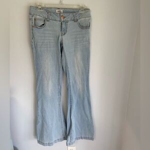 Celebrity Pink Blue Flare Wide Leg Jeans